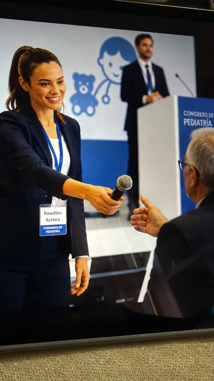 Azafata de sala congreso pediatría 